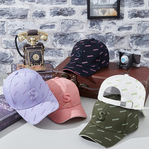 Spring and summer new fashion trend embroidered versatile golf baseball cap for men and women outdoor sunshade and sun protection peaked cap