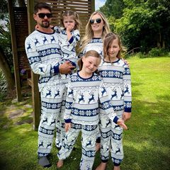 アマゾンクリスマス親子服ファミリーウェアクリスマスウェアヨーロッパとアメリカのクリスマスコットン親子パジャマホームウェア