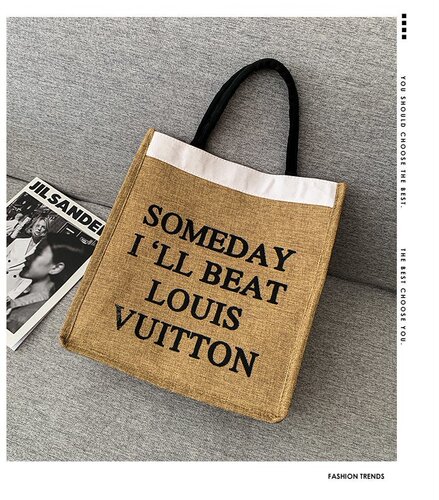 Portable canvas bag, new Korean version, retro fashion, small square bag, simple linen student bag, personalized shopping bag
