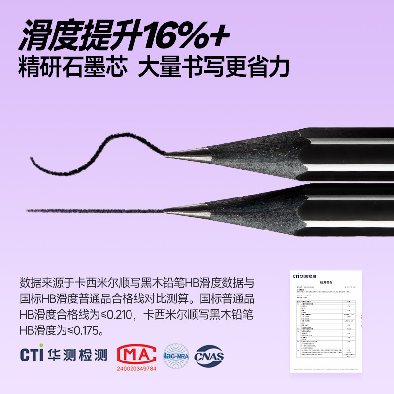 卡西米尔【官旗】黑木六角铅笔小黑杆顺滑书写正姿练字HB2B铅笔|undefined