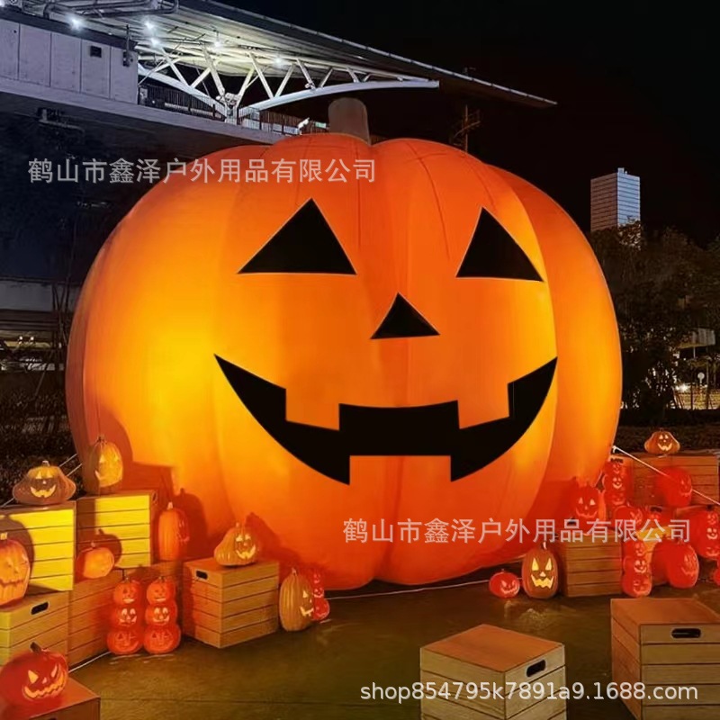 充气大型节日气模 发光万圣南瓜中秋月亮美陈气模充气卡通吉祥物