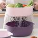 Double-layer Plastic Vegetable Washing Basin Multi-functional Living Room Household Draining Basket Kitchen Artifact Fruit Plate Washing Fruit Vegetable Basket