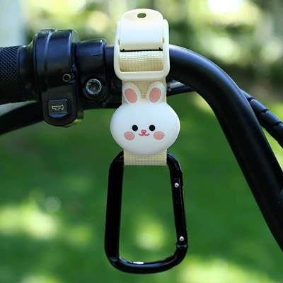 Other Electric Vehicle Accessories | Cute Cartoon High-Value Stroller - beige-woven-strap-square-buckle-little-white-rabbit-short-style