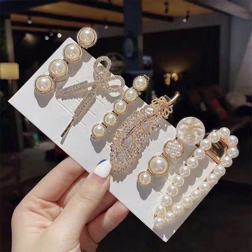Korean-style hair clip sweet hair accessory headwear pearl hair pin for adult women side clip for teenage girls top clip fringe one-piece clip
