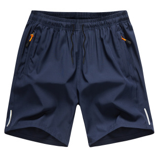 Basketball Tooling Shorts Men's Plus Size Plus Size Reflective Striped Sports Pants Beach Fatty Half Pants