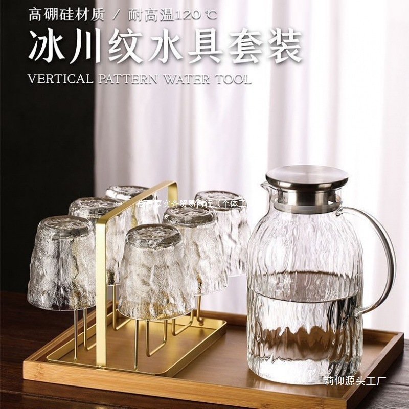 冷水壶耐高温加厚家用保温餐厅凉白开大容量玻璃壶泡茶壶高颜值|undefined