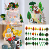 Baked cake decorative forest series felt small tree cake 插 Birthday scene scenery tree tree accessories plug -in