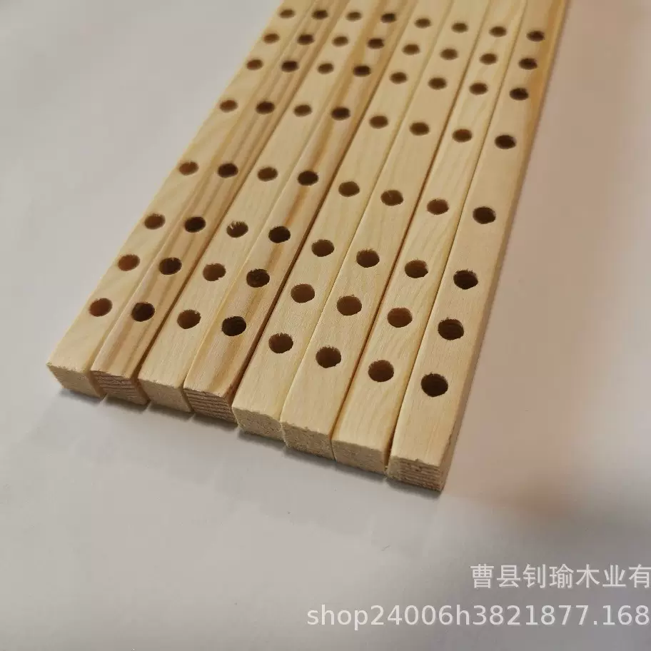 定制方形松木实木条可打孔diy手工木棍原木板材木料木质线材曹县