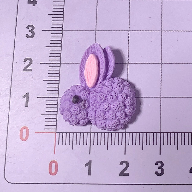 Nuevos dibujos animados de conejo orejas grandes diey accesorios de resina crema pegamento para el cabello adornos de cabello cuerda de cabello caja de teléfono móvil botones de zapatos parches hechos a mano