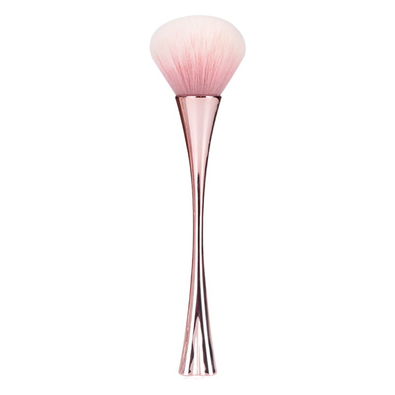 Nuevo trébol de cuatro hojas cepillo suelto solo rubor cepillo Rosa oro piel suave Internet celebridad belleza herramientas pequeña cintura maquillaje cepillo