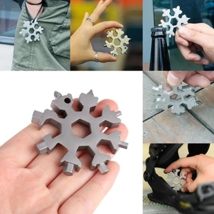 German Multifunctional Snowflake Wrench Household Tools Portable Small Bottle Opener Octagonal Alloy Screwdriver