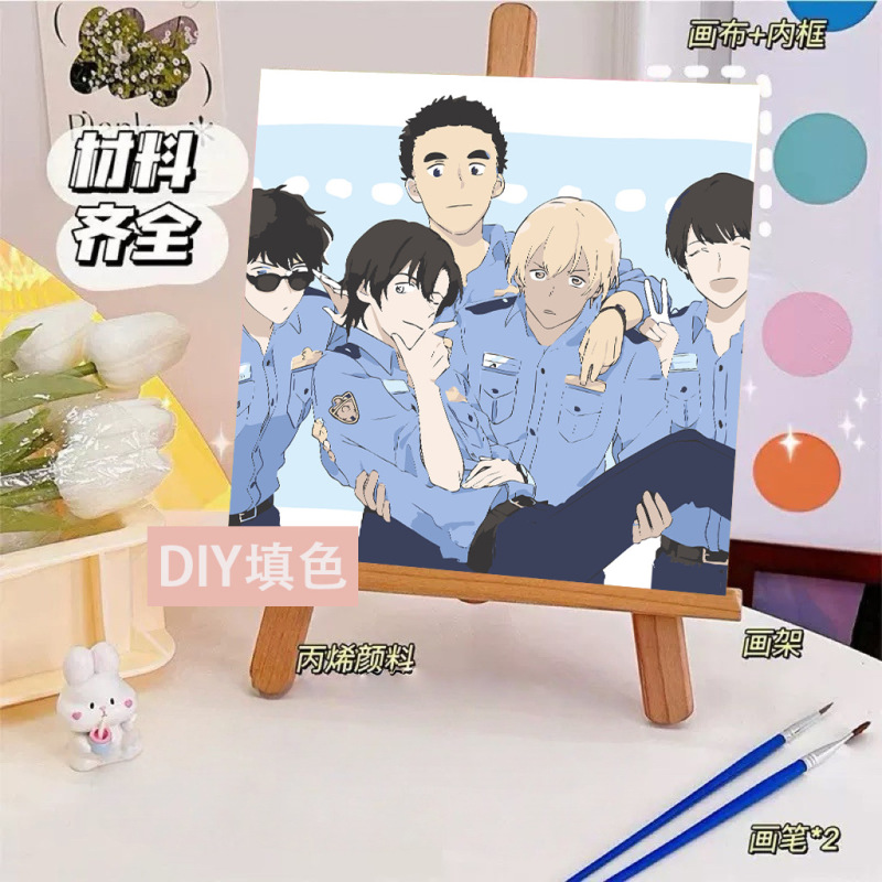 コナンデジタル油絵DIY手塗り怪盗キッドアニメアクリルメーカー卸売装飾画|undefined