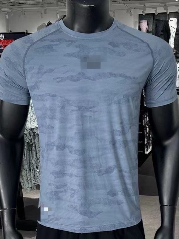 ブランドスポットアイスシルク速乾性通気性弾性半袖Tシャツメンズ夏ルーズフィットネスバスケットボールカジュアルトップ|undefined