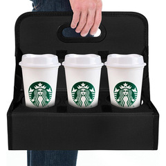 6個入りコーヒーカップホルダー、オックスフォード布製折りたたみ式ミルクティーカップホルダー、屋外用ポータブルドリンクキャリーバッグ、越境で人気販売中