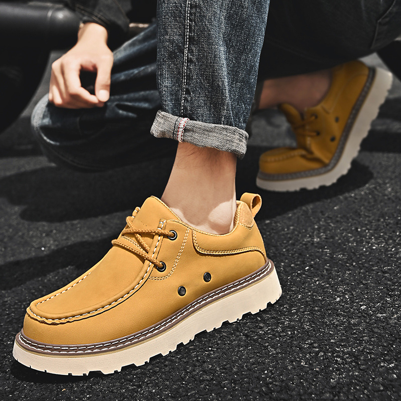 2024 nuevos zapatos de trabajo de hombre zapatos de cuero grandes zapatos de moda retro zapatos casuales británicos de altura baja zapatos de moda