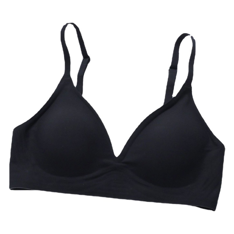 Látex jalea tira ropa interior 1,0 sujetador inalámbrico sin costuras de las mujeres push up soporte anti-flacidez deportes sueño sujetador