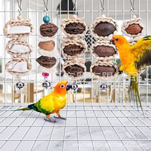 鳥用品鸚鵡玩具啃咬玩具 玉米葉果實墨魚骨咀嚼玩具 牡丹虎皮玄鳳