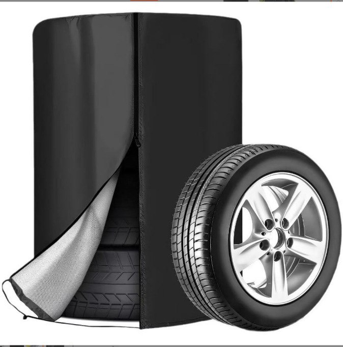 Cross-Border Tire Cover Spare Tire Dust Cover 420D Oxford Cloth Thickened Waterproof Sun Protection 4-Pack