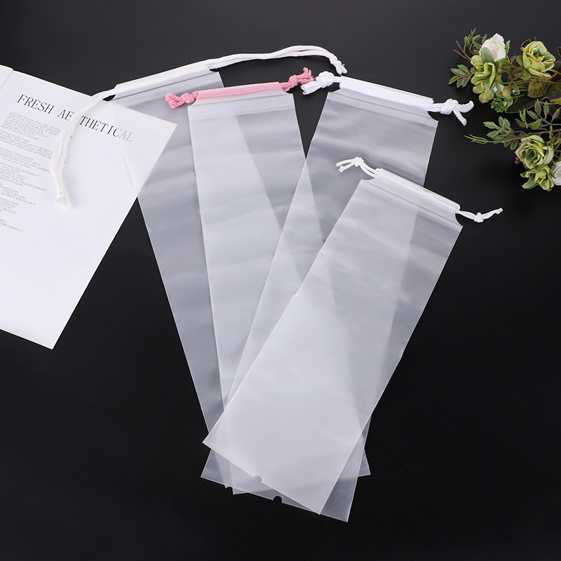 鼠标垫通款包装袋塑料PEVA磨砂鼠标垫雨伞束口袋半透明抽绳包装袋