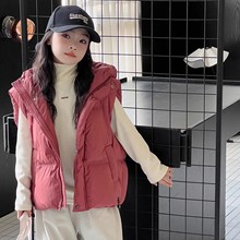女童羽绒服马甲外穿秋冬季韩式风新款儿童中大童轻便连帽洋气外套