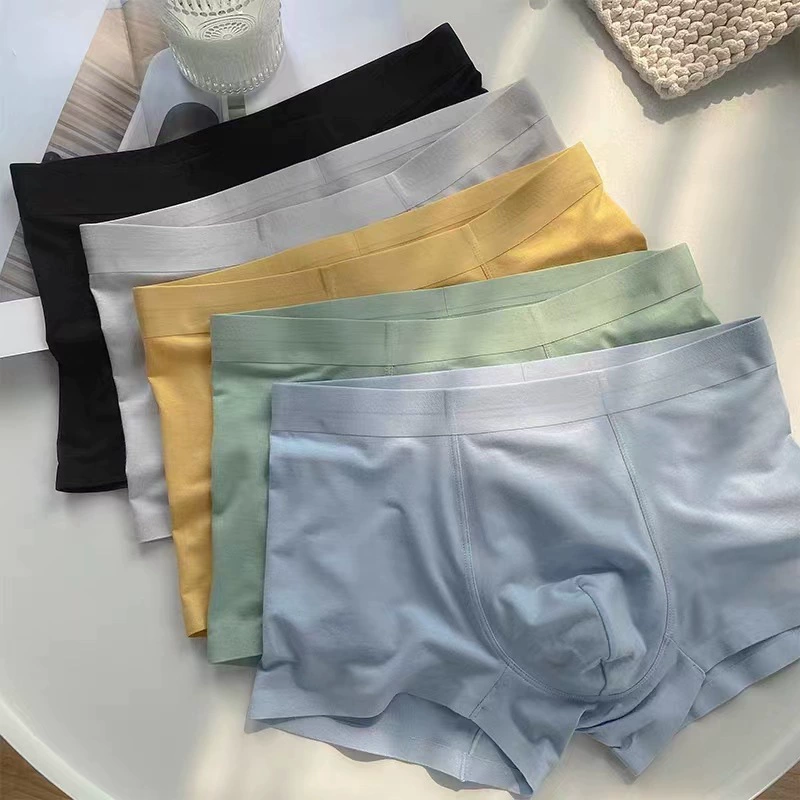 Модальный мужской underwear, бесшовные мягкие боксеры, сатиновый_MODAL, однотонные цвета, до 6XL