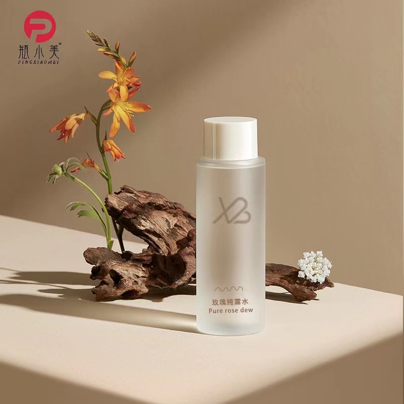 高档化妆品分装玻璃水乳瓶 100ml平肩乳液粉底液分装旅行玻璃瓶