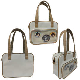 原创痛包校园百搭可爱豆包手提单肩斜挎包PU谷子包二次元包定制