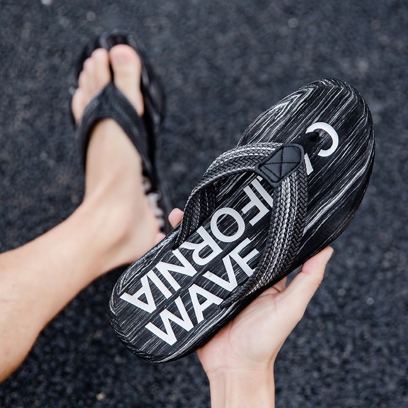 Bestselling Cross-Border 2024 New Herringbone Men's Outdoor Trendy Personality Outdoor Beach Sandals Summer Cool Slippers Plus Size Outdoor