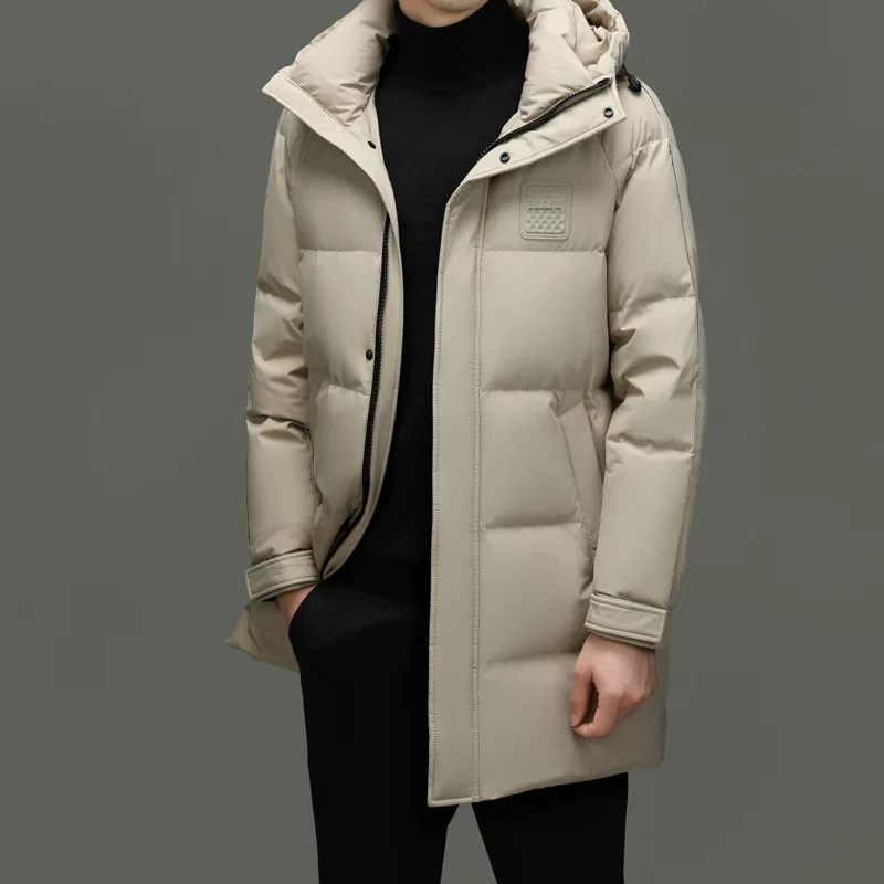 Down jacket, keep warm winter velvet hat with hood, duck down