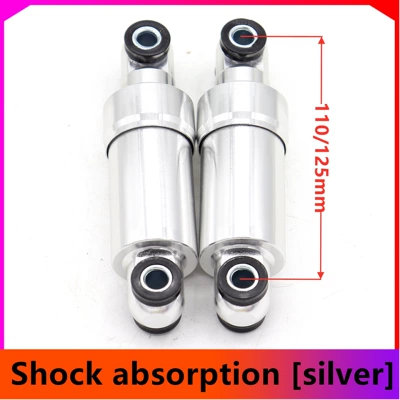 10-inch rear fork shock absorber – Other Electric Vehicle Accessories - silver-shock-absorption-hole-spacing-110