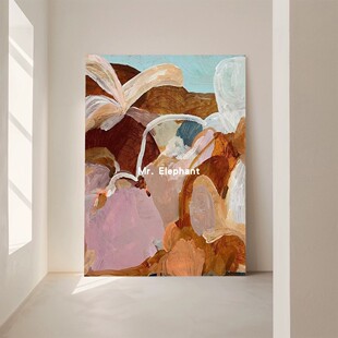 XXS.ART Roman Cream Style Frameless Painting Pure Hand-painted Restaurant Entrance Oil Painting French Living Room Texture Abstract Painting