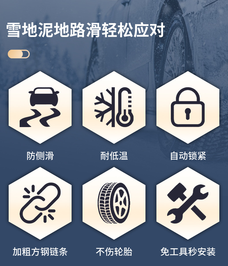 Car Tire Anti-Skid Chain Car Anti-Skid Chain Off-Road Vehicle Car Suv Snow Chain Winter Snow Chain Anti-Skid
