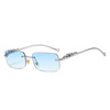 Decorations, retro sunglasses suitable for men and women, metal glasses