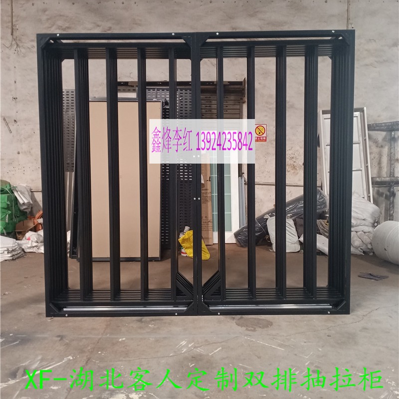 瓷砖推拉展示架地板样品左右平拉推拉移动铝扣板带灯多功能展示架