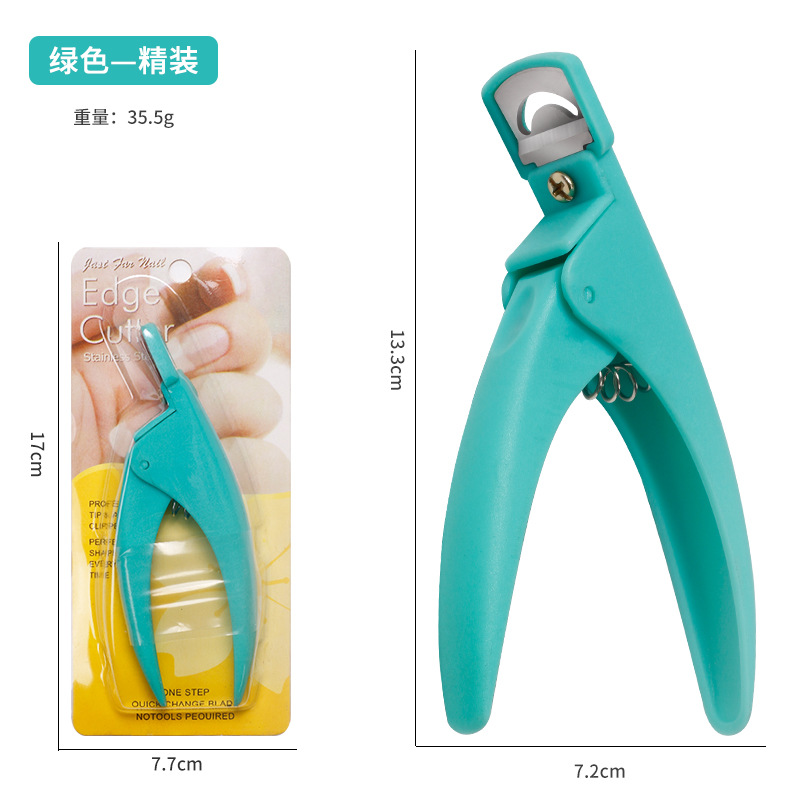 Nail Art Cutters Extend Fake Nail Piece U-Shaped French diy Nail Cutters Plastic Handle Phototherapy Manicure Nail Cutters