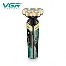 VGR330跨境五刀头电动剃须刀水彩机身男士磁吸式IPX5级防水刮胡刀