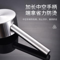 304 加厚不鏽鋼水勺水瓢長柄家用水勺子廚房大水瓢長柄平底水舀子