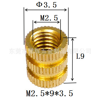 Injection-plastic copper nut m3 rolling copper nuts embedded copper…