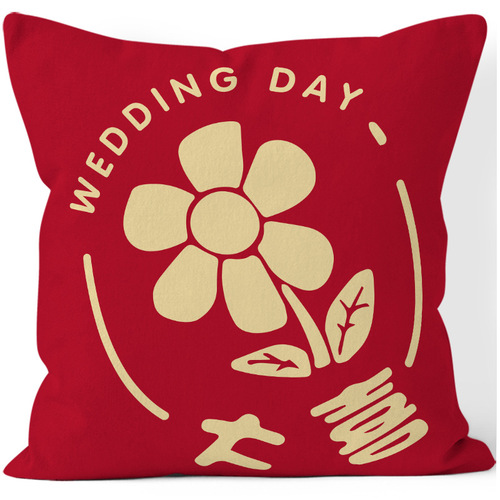 New Chinese style red pillow for happy events double-sided plush pillow wedding room wedding decoration decorative pillow cushion cover