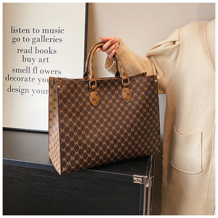 Bolso de hombro para mujer bolso retro de gran capacidad tendencia_voghion.com