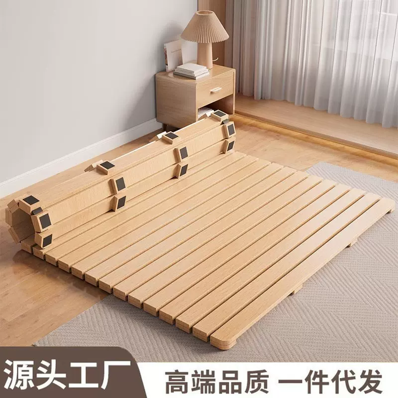 实木榻榻米排骨架加厚护腰硬床板透气防潮神器折叠护脊椎松木床架