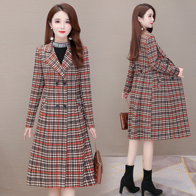 European And American Plaid Coat Image 6