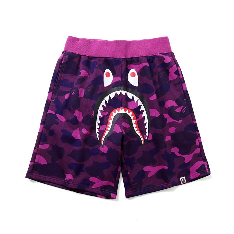 In-Stock Instant Delivery Bape Shark Camouflage Youth Casual Shorts Mid-Length Men's Versatile Loose Trendy Summer Shorts