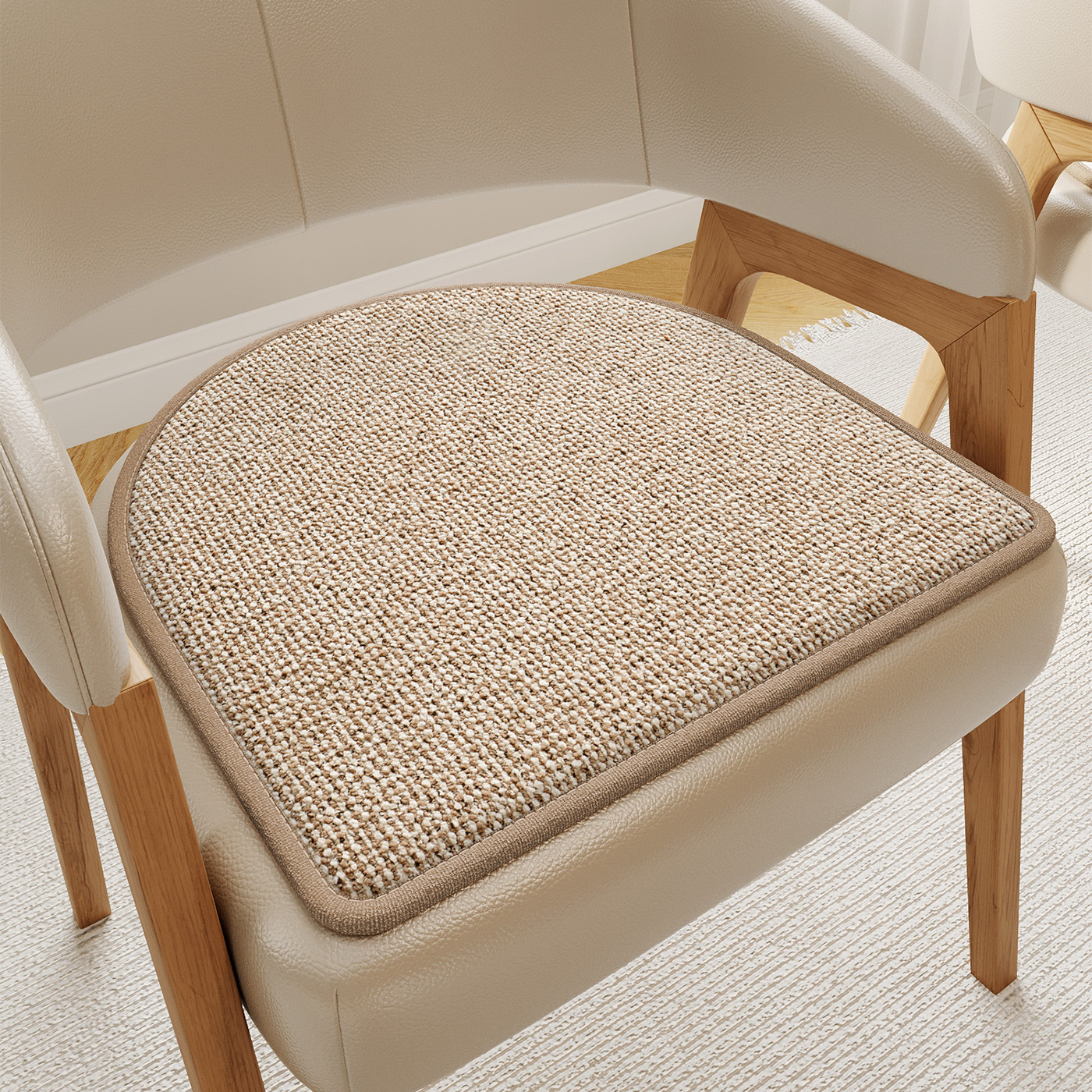 Cojín de asiento de comedor en forma de herradura de caballo, cojín de asiento grueso, cojín de asiento anti-deslizante, cojín de pantylas de cojín