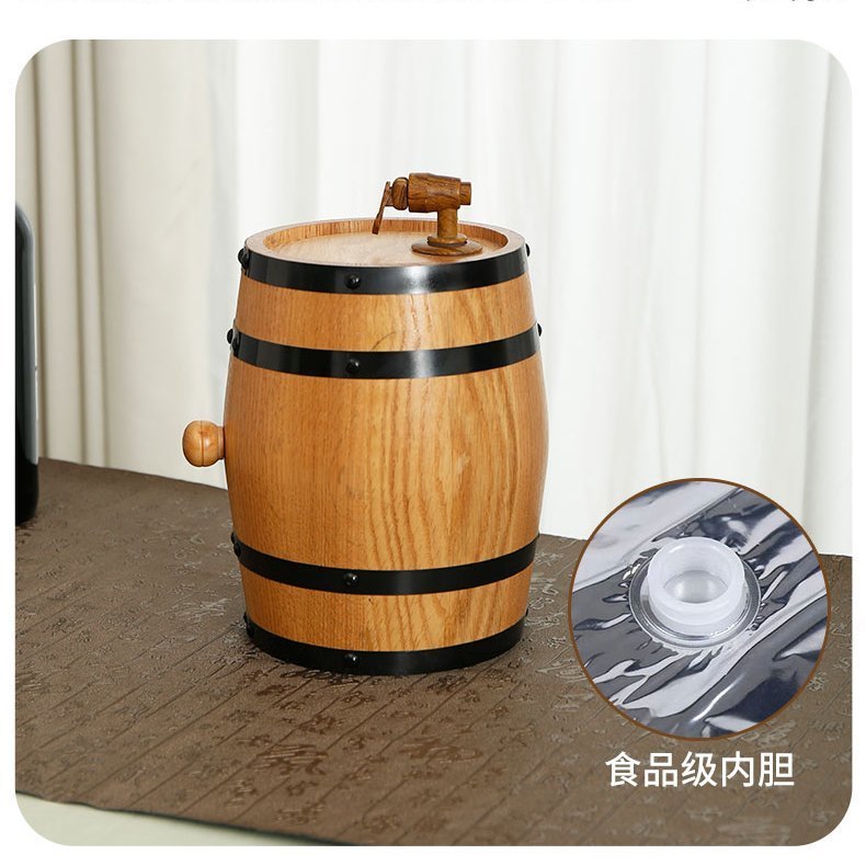 橡木桶酒桶xo红酒酿葡萄酒白酒密封泡酒柜装饰品摆件|undefined