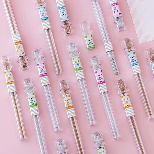 Creative 0.5 Automatic Pen Lead Gold Silver Color Mechanical Pencil 0.7 Replacement Student Resin Lead Wholesale