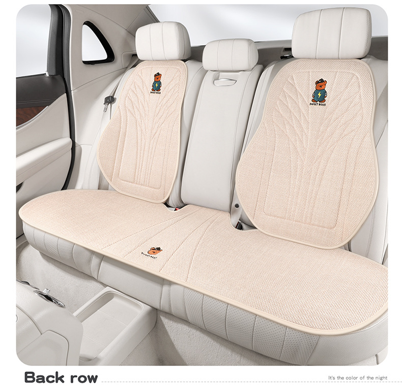 Car Seat Cushion, Suitable for All Seasons, Light Luxury and High-End Feel, Single Driver's Seat Cushion Cover, Cartoon Design