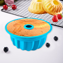 大号硅胶蛋糕模具中空螺旋9寸圆形戚风蛋糕模diy烘焙模具硅胶模具