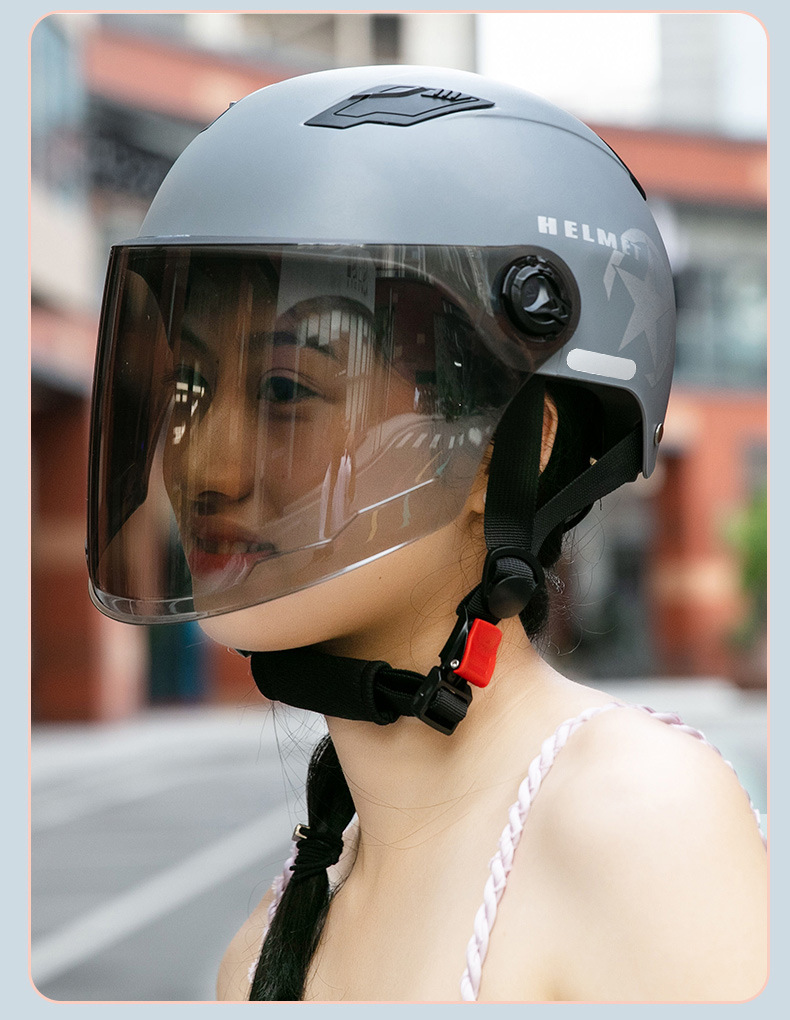 3C Certified Electric Vehicle Helmet, Motorcycle Safety Helmet, Cycling Half Helmet, Protective Commuter Helmet, Anti-Uv