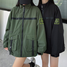 品牌外贸男女款跨境7W7F风衣冲锋衣外套工装连帽欧美大码北脸